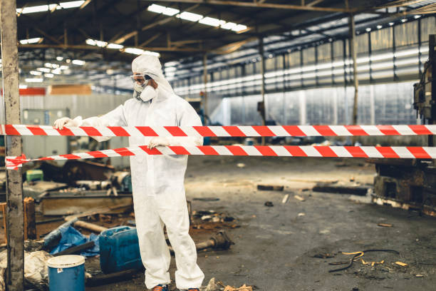 Professional Sewage Cleanup technician working in Pulaski, WI